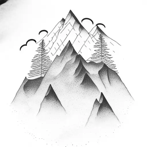 Half Sleeve Mountain Landscape