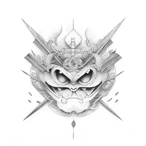 A Surreal Mashup Of Berserk And Traditional Japanese Art Elements