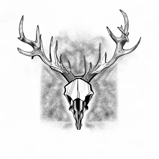 Deer Skull Stuck In Barbed Wire