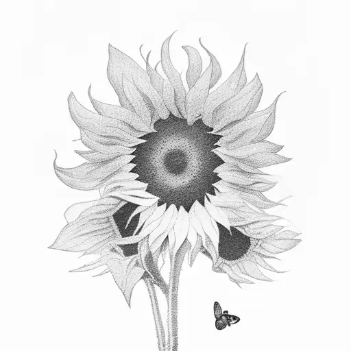 A Silhouette Of Your Son Playing In A Field Of Sunflowers