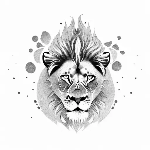 A Lion With A Basketball Mane Surrounded By Dollar Signs