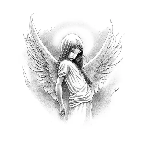 Angel With Red Details