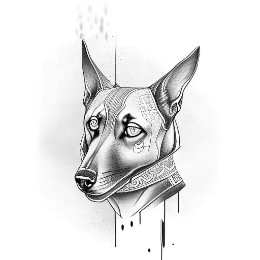 Half Part Anubis Half Part German Shepheard