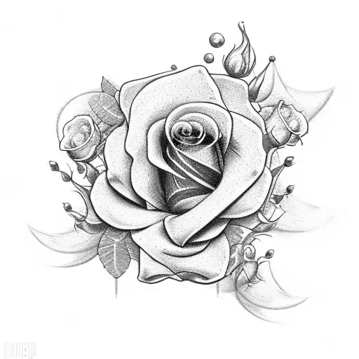 Cancer Emblem With Roses And Petunias