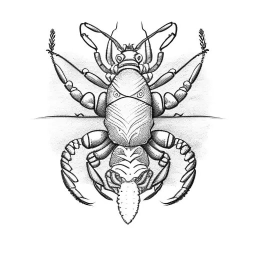 Lobster With Skeleton