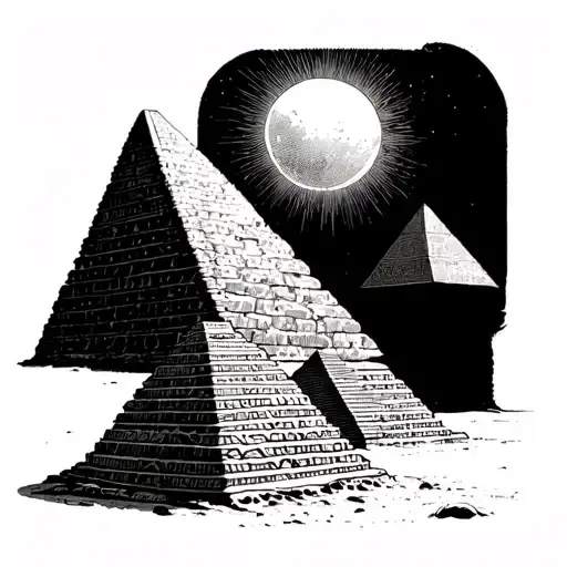 Pyramids Agypt Sand Sun With Egypt Queen