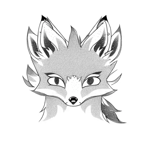 A Kawaii-inspired Design Featuring A Cute Fox Surrounded By Cherry Blossoms