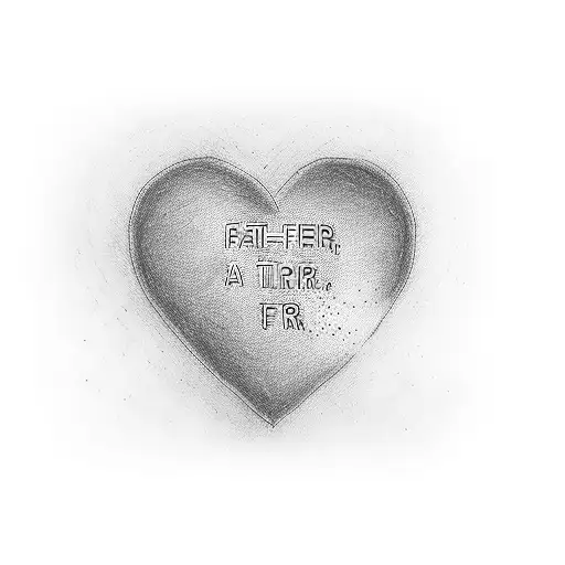 A Heart-shaped Puzzle Piece With The Word 'Father' And The Child's Name