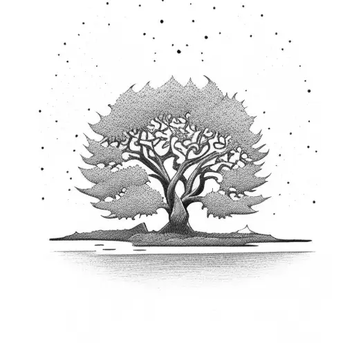 Tree In A Wooden Frame