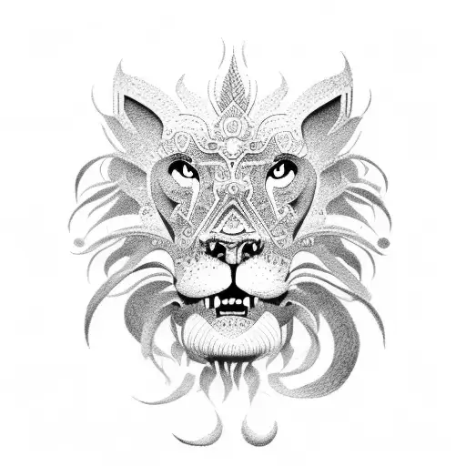 Cambodian Ancient Lion