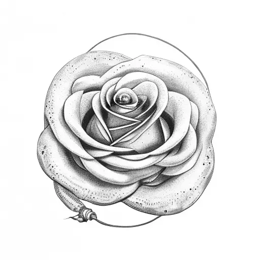 A Delicate Rose Intertwined With A Coiled Snake