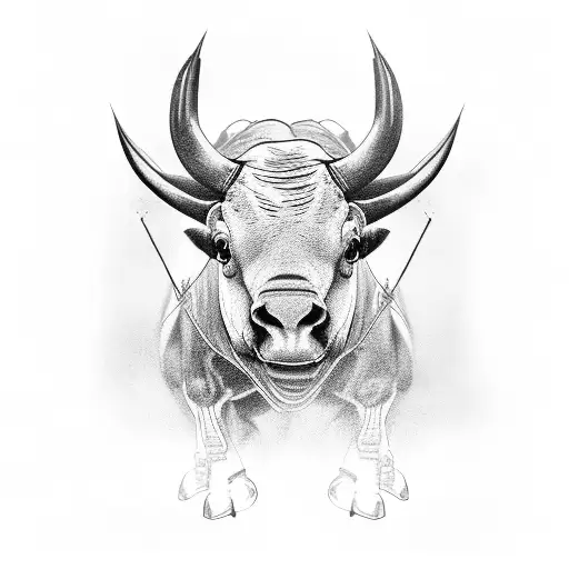 Raging Bull With Steam Coming Out His Nostrils