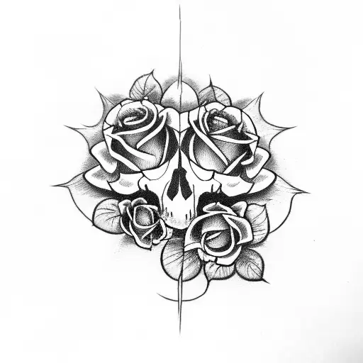 Skulls Roses And Snake