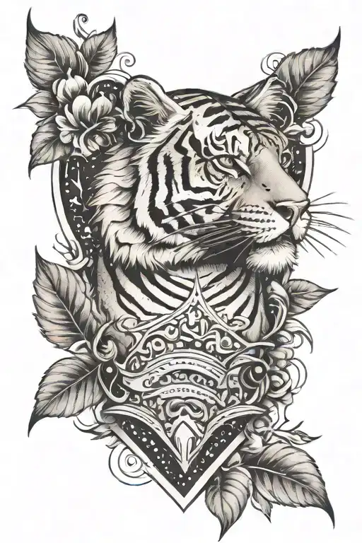 Heart And Tiger And Banner