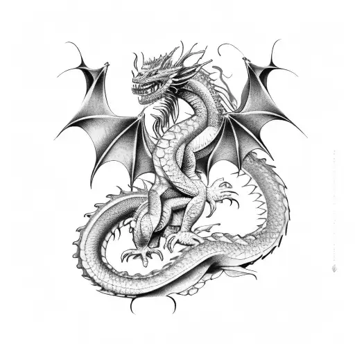 Dragon Wrapped Around An Arm