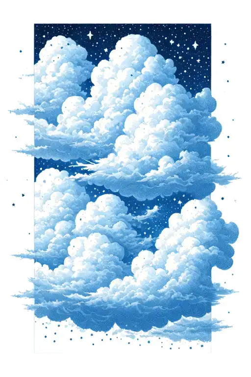 Cloud Filled Sky Full Of Stars Scattered
