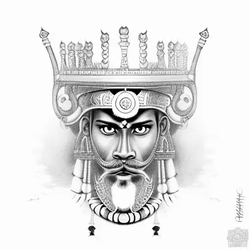 A Detailed Portrait Of A Famous Tamil Warrior King