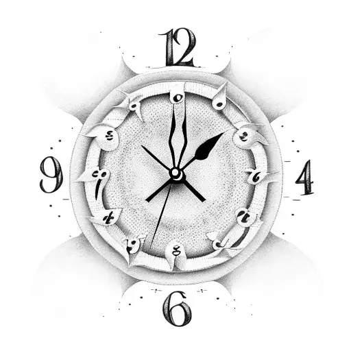 Clock With Daffodils Birth 2007 March 30