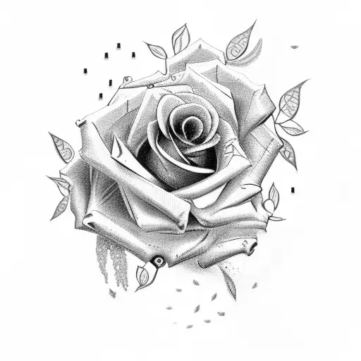 Roses And Thorns With The Words One Love