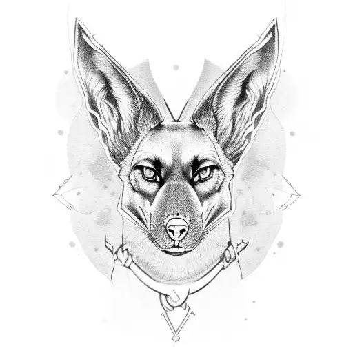 Half Anubis Half German Shepheard