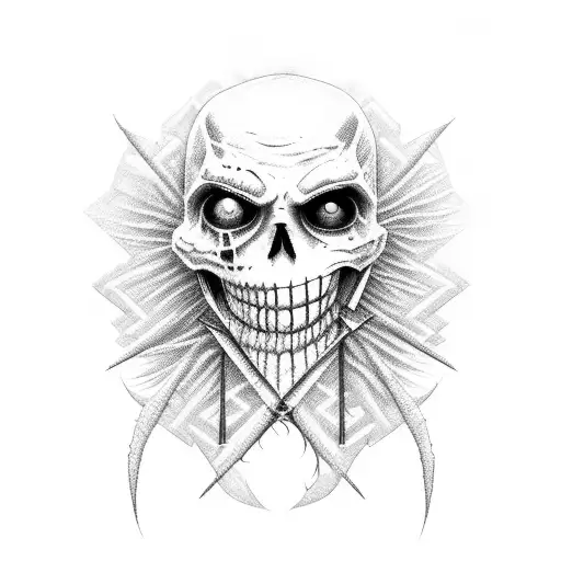 Scary Scarecrow With A Sickle