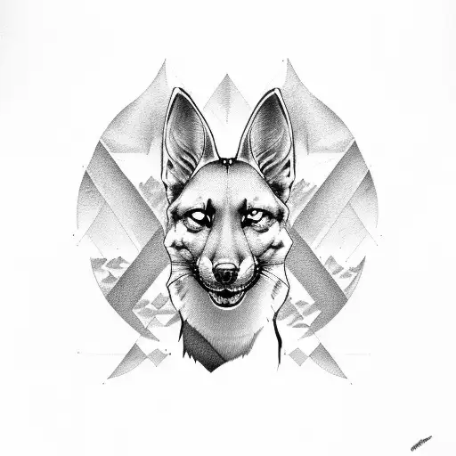 Half Picture Anubis Half Picture German Shepheard