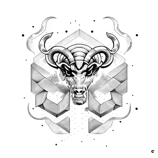 Aries Zodiac Sign Into A Dynamic Tattoo Design