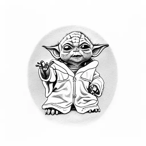 Baby Yoda Playing Piano