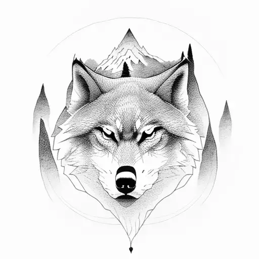 Lone Wolf Howling At The Moon In A Serene Forest Setting