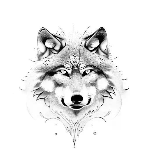 Wolf And Katana Japanese