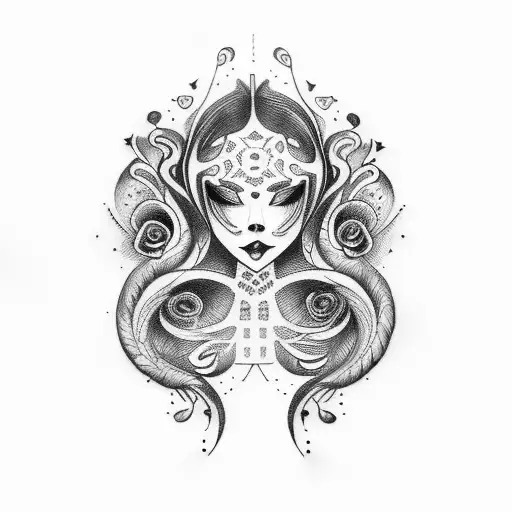 Beautiful Tattoo On The Neck