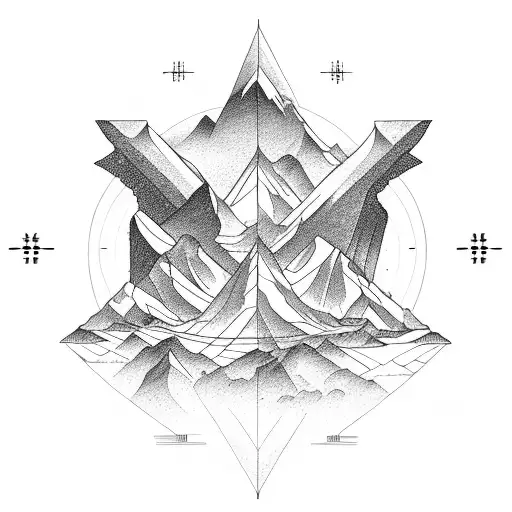 A Mountain Range With Each Peak Representing A Zodiac Sign