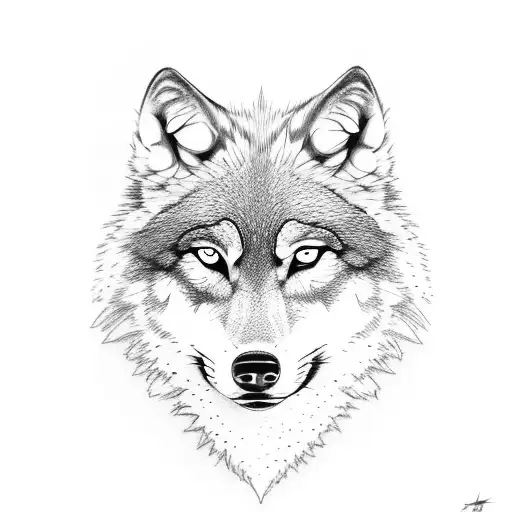 Wolf Face With Some Background