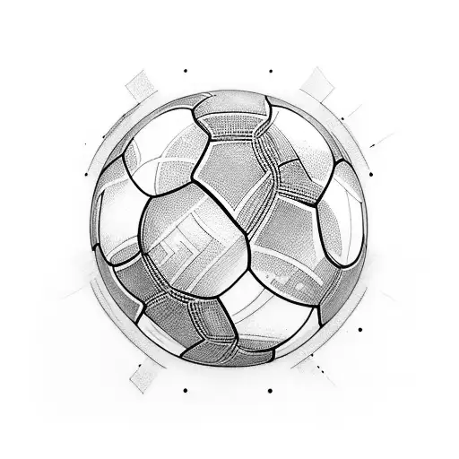 Create A Tattoo Design Featuring A Camera And A Soccer Ball Intertwined