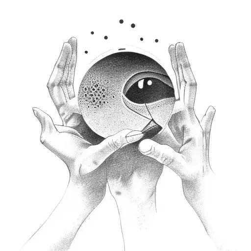 Two Hands Grabbing Towards The Sun