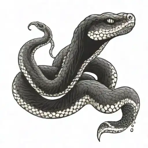 Snake Intertwined Symbolizing Strength