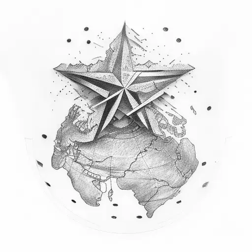 David Star With Israeli Map