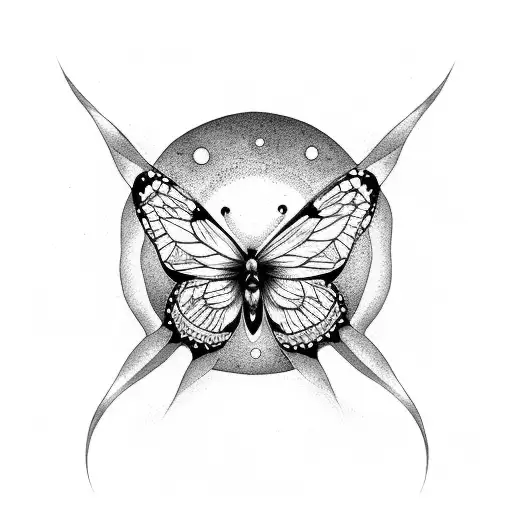 11 With Butterfly And Moon