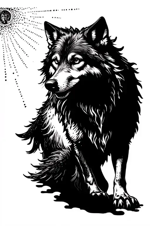 Wolf Climming Out Of Hell Towards Heaven