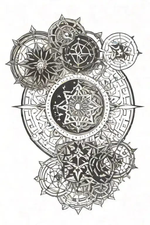 A Mystical And Intricate Mandala Featuring The Zodiac Symbols Intertwined With Occult Symbols