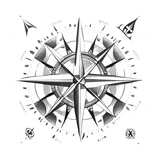 Compass Roses And Dove