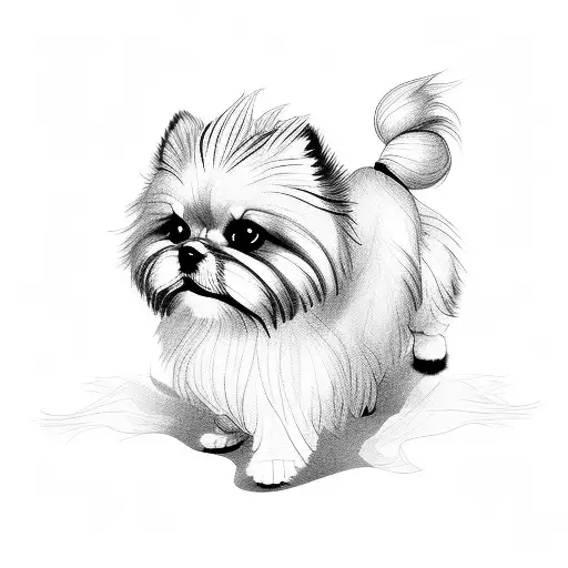 Lhasa Dog Mixed With Pomeranion With Face Like Pom And Hair Like Lhasa