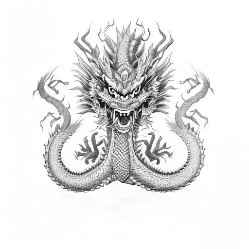 Chinese Dragon Its Open Mouth