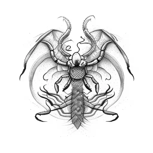 Scorpion With Phoenix And Dove