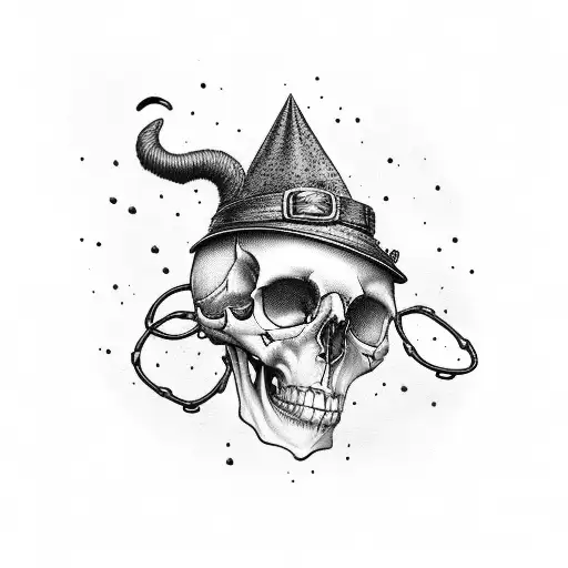 Chin Skull Witch Chains