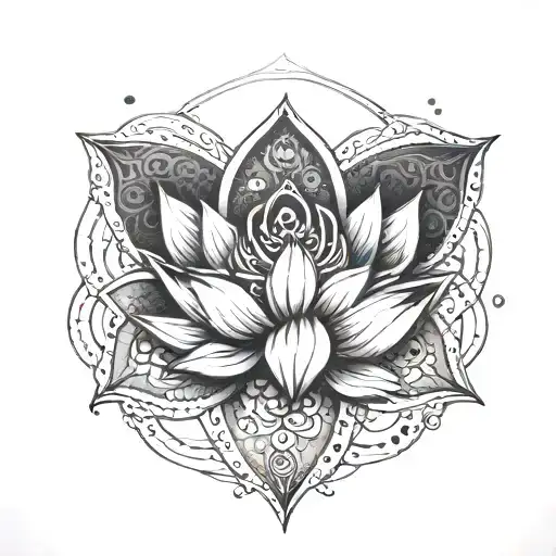 Lotus With Triquetra Inside