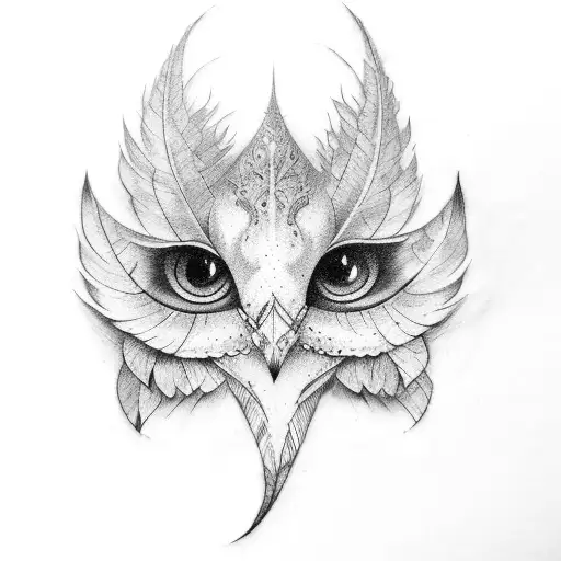 One Textured Curled Feather