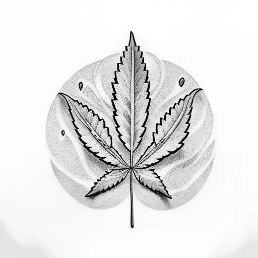 Tattoo For 4 Friend Including Weed Leaf