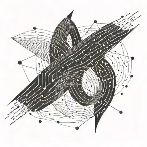 An Abstract Line Pattern Inspired By Coding Languages Around The Arm