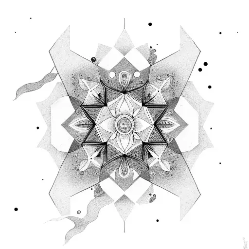 Space Cosmos Flower Geometric